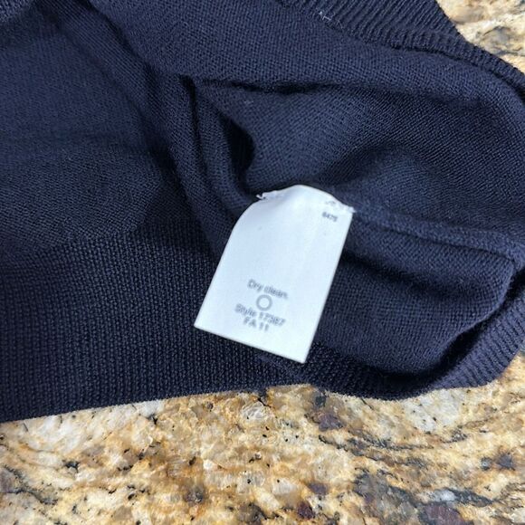 J. Crew Merino Wool Navy Blue Long Sleeve V-neck Pullover Sweater Size XL - Picture 7 of 11